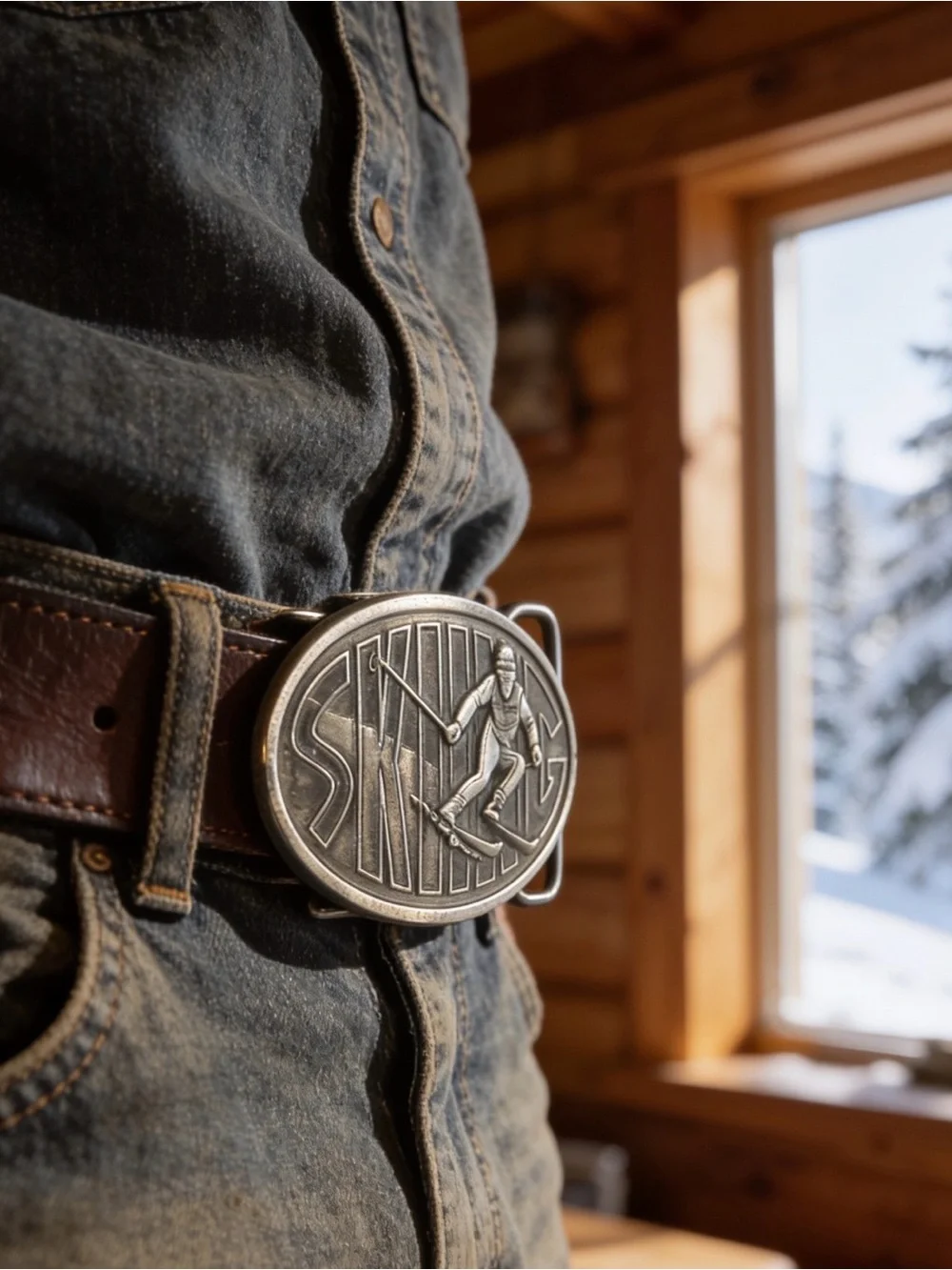 Vintage Pewter Belt Buckle